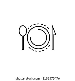 cutlery dusk style icon. Element of birthday party in dusk style icon for mobile concept and web apps. Thin line cutlery icon can be used for web and mobile