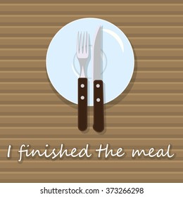 Cutlery etiquette. Restaurant etiquette. Rules of conduct at  table