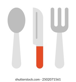 Cutlery Flat Icon Design For Personal nad Commercial Use