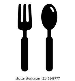 Cutlery Flat Icon Isolated On White Background