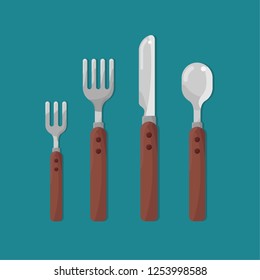 Cutlery flat icon. You can be used cutlery icon for several purposes like: websites
