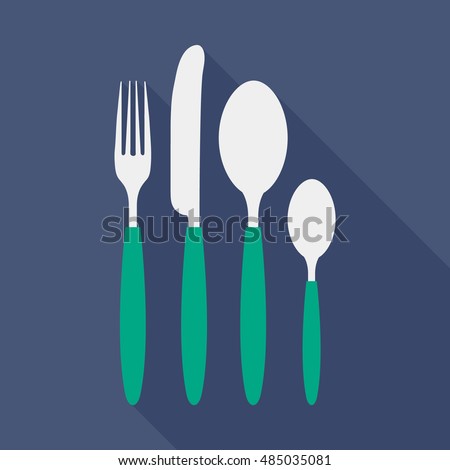 Cutlery flat icon. You can be used cutlery icon for several purposes like: websites, UI, UX, print templates, presentation templates, promotional materials, info-graphics, web and mobile phone apps.