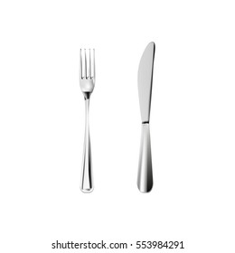 Cutlery fork and knife vector illustration.

