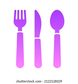 Cutlery Glyph Gradient Icon Design