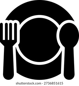 cutlery glyph icon illustration vector
