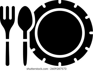 Cutlery Glyph Icon Vector Design