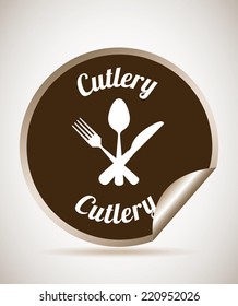 cutlery graphic design , vector illustration