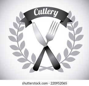 cutlery graphic design , vector illustration