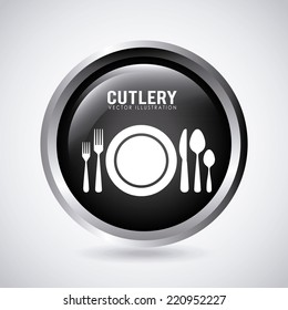 cutlery graphic design , vector illustration