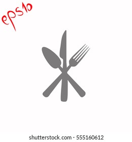 Cutlery grey icon.