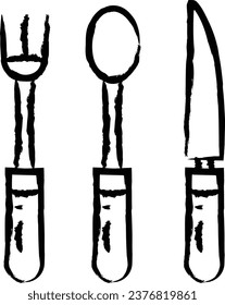 Cutlery hand drawn vector illustration