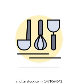 Cutlery, Hotel, Service, Travel Abstract Circle Background Flat color Icon. Vector Icon Template background