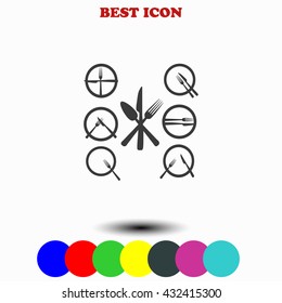 Cutlery icon. 