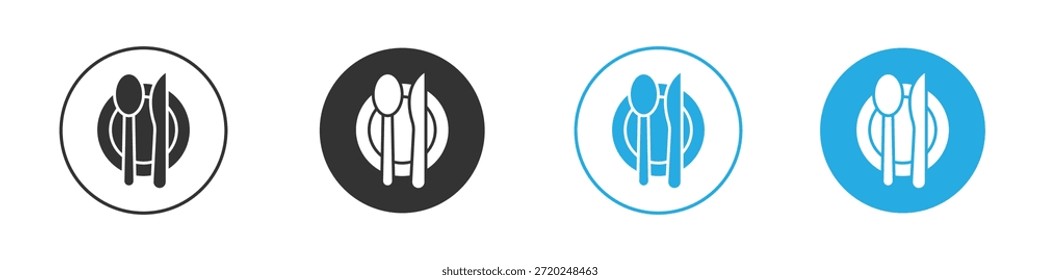 Cutlery icon for app and web design. Simple element illustration.