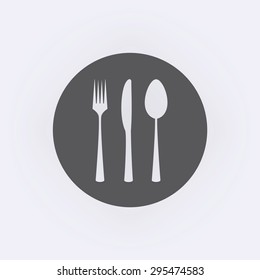 Cutlery Icon In Circle