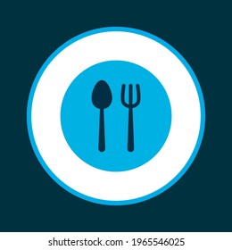 Cutlery icon colored symbol. Premium quality isolated silverware element in trendy style.