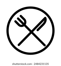 Cutlery icon design in filled and outlined style
