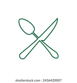 Cutlery icon design template illustration