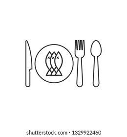 Cutlery icon design template vector isolated illustration