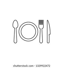 Cutlery icon design template vector isolated illustration