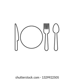 Cutlery icon design template vector isolated illustration