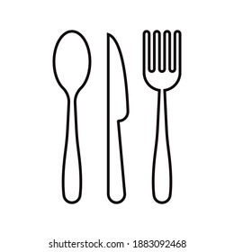 Plantilla de diseño de icono de cubertería vector ilustración aislada