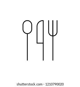 cutlery icon. Element of simple web icon. Thin line icon for website design and development, app development. Premium icon