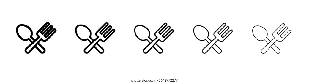 Talheres ícone Design plano em fundo isolado