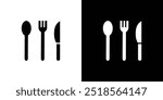 Cutlery icon Flat fill set collection