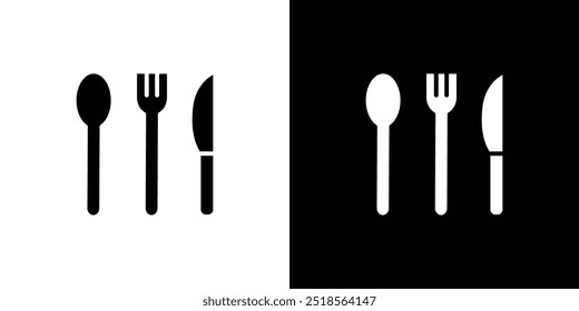 Cutlery icon Flat fill set collection