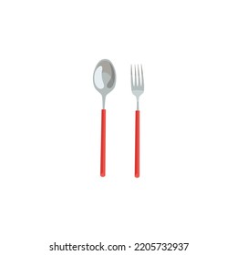 cutlery icon flat style design. cutlery vector illustration. isolated on white background.