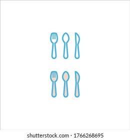 cutlery icon flat vector logo design trendy illustration signage symbol graphic simple