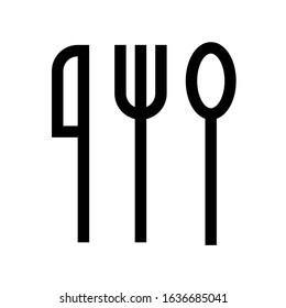 Cutlery icon fork, spoon, knife