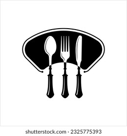 Vektorgrafik-Illustration von Cutlery-Icon, Gabel, Spoon und Knife