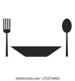 Cutlery icon. Graphic template. Vector illustration