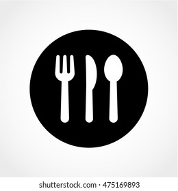 cutlery Icon Isolated on light Background