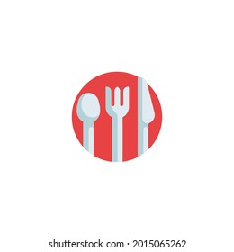 cutlery Icon Isolated On White Background