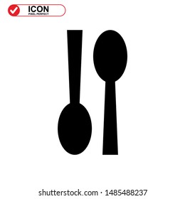 cutlery icon isolated sign symbol vector illustration - high quality black style vector icons
