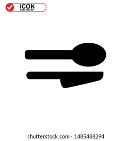 cutlery icon isolated sign symbol vector illustration - high quality black style vector icons
