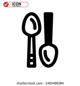 cutlery icon isolated sign symbol vector illustration - high quality black style vector icons
