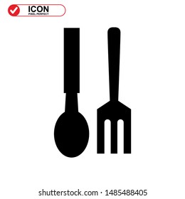 cutlery icon isolated sign symbol vector illustration - high quality black style vector icons
