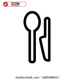 cutlery icon isolated sign symbol vector illustration - high quality black style vector icons
