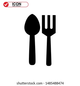 cutlery icon isolated sign symbol vector illustration - high quality black style vector icons
