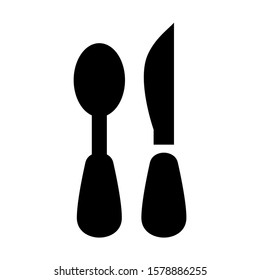 cutlery icon isolated sign symbol vector illustration - high quality black style vector icons
