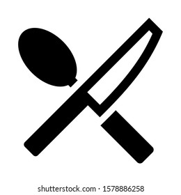 cutlery icon isolated sign symbol vector illustration - high quality black style vector icons
