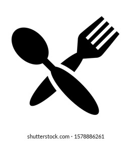 cutlery icon isolated sign symbol vector illustration - high quality black style vector icons
