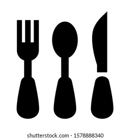 cutlery icon isolated sign symbol vector illustration - high quality black style vector icons

