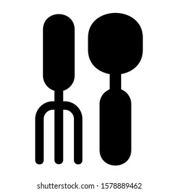 cutlery icon isolated sign symbol vector illustration - high quality black style vector icons
