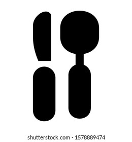 cutlery icon isolated sign symbol vector illustration - high quality black style vector icons
