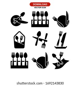 cutlery icon or logo isolated sign symbol vector illustration - Collection of high quality black style vector icons
